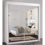 Miniature Armoire 2 portes coulissantes bois, 1 miroir central MULTY (image 5)