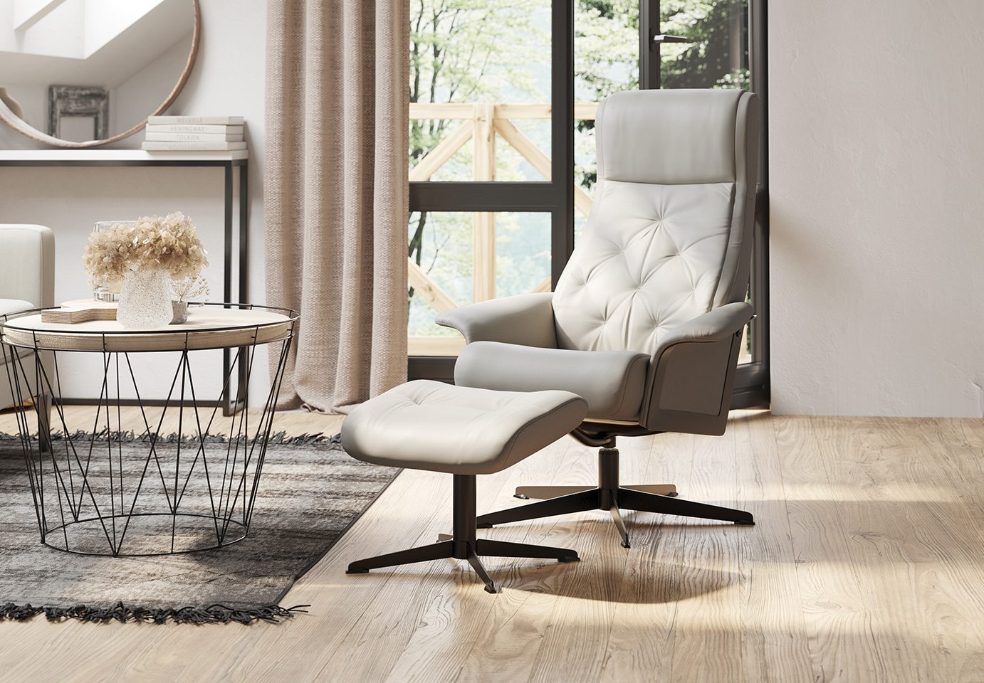 Slider Fauteuil relaxation et repose pieds HELVIG 1100 (image 1)