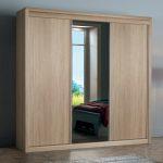 Miniature Armoire 2 portes coulissantes bois, 1 miroir central MULTY (image 3)