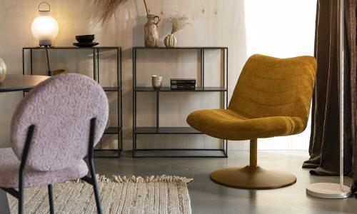 Fauteuil en tissu pivotant BUBBA ZUIVER 1