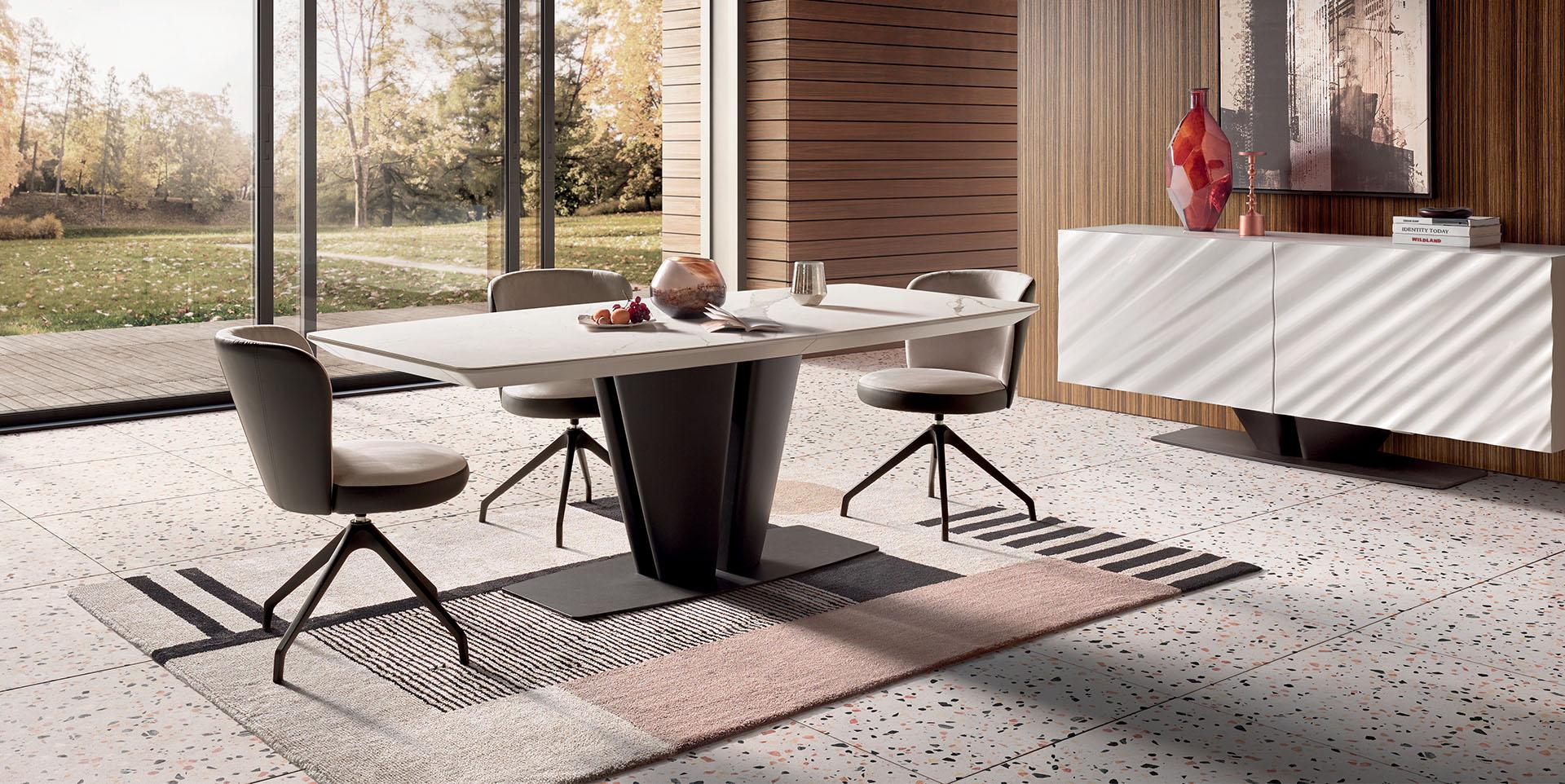 Slider Chaise en tissu pivotante OCEAN (image 1)