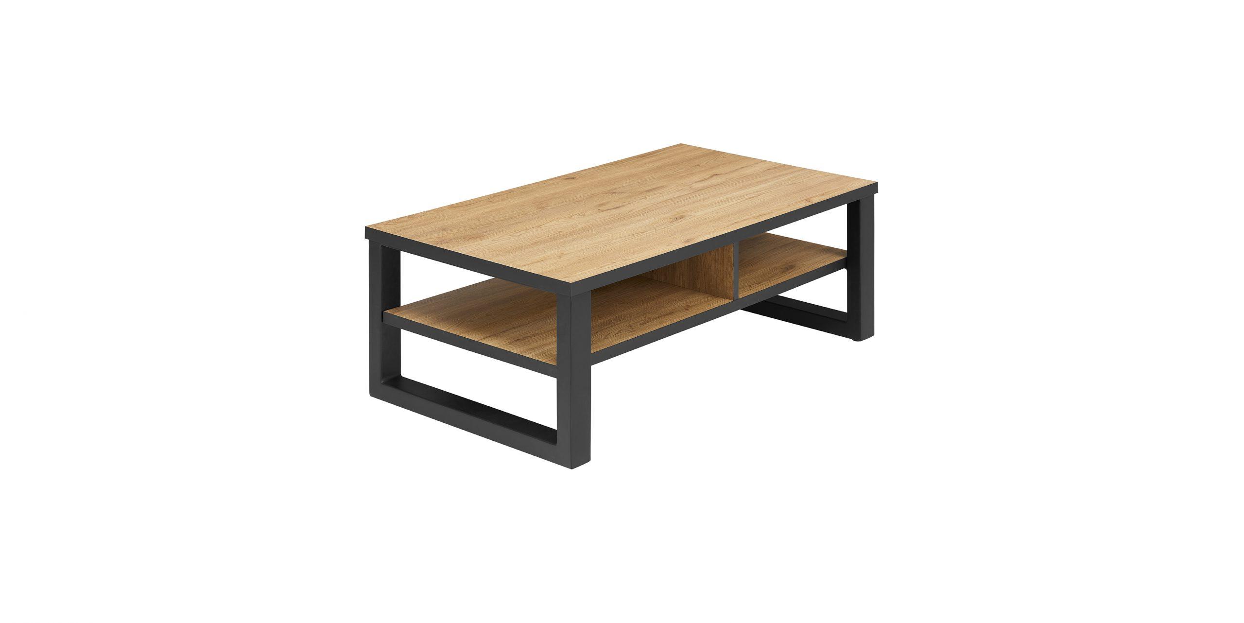 Slider Table basse rectangulaire 2 niches QUEBEC (image 2)