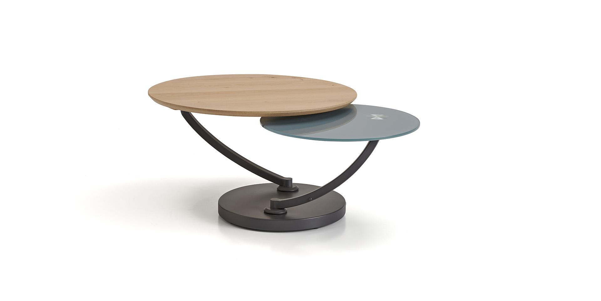 Slider Table basse pivotante ronde MAGMA (image 2)