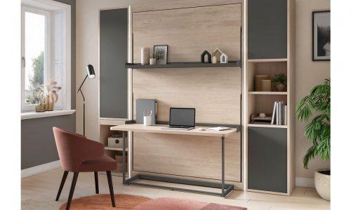 Lit escamotable vertical avec bureau SMART