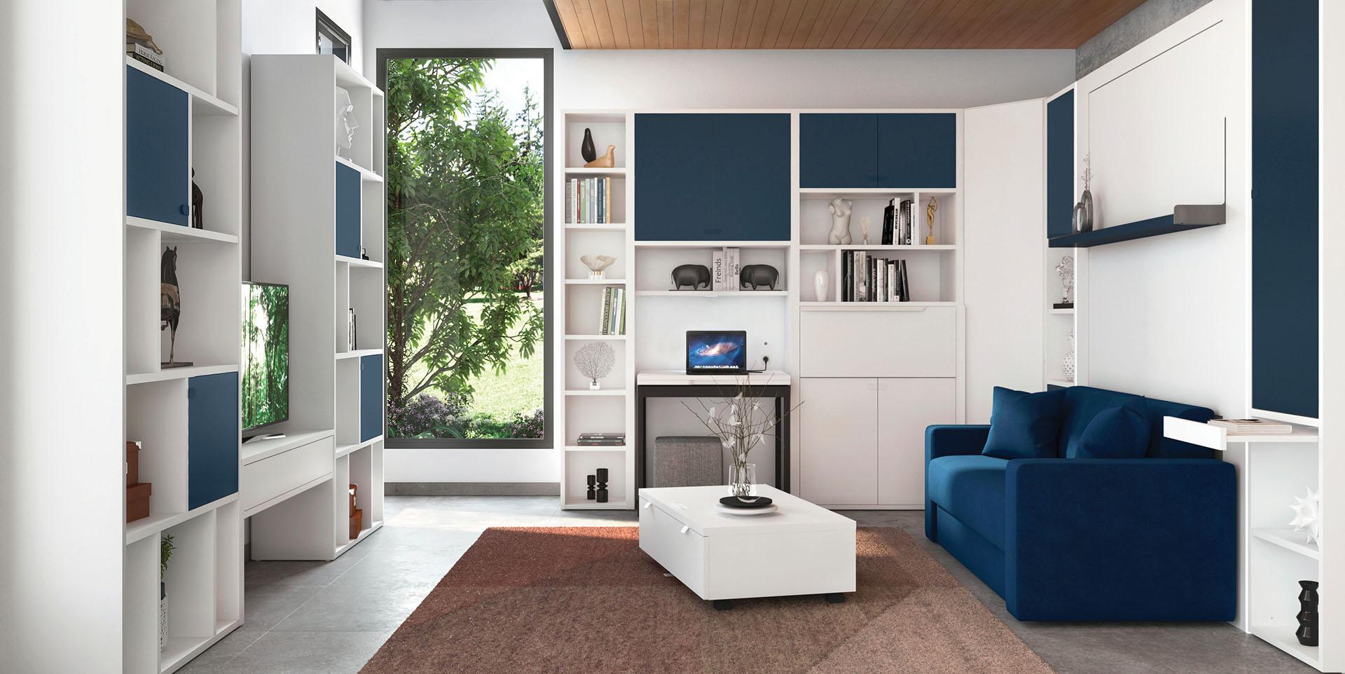 Slider Lit escamotable vertical avec banquette SMART (image 2)