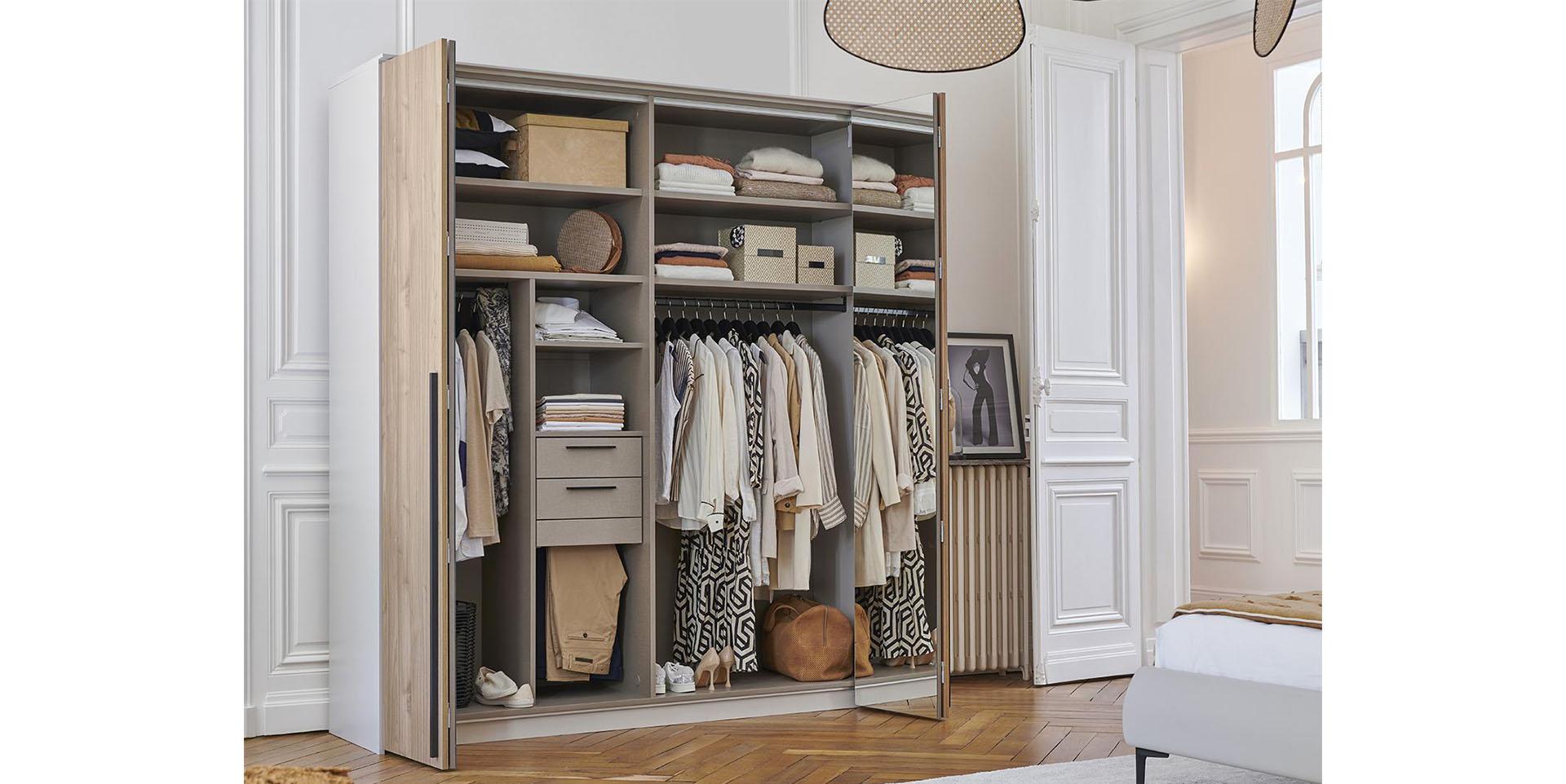 Slider Armoire portes pliantes avec miroir TOSCANE (image 5)