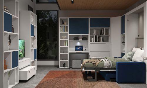 Lit escamotable vertical avec banquette SMART 1