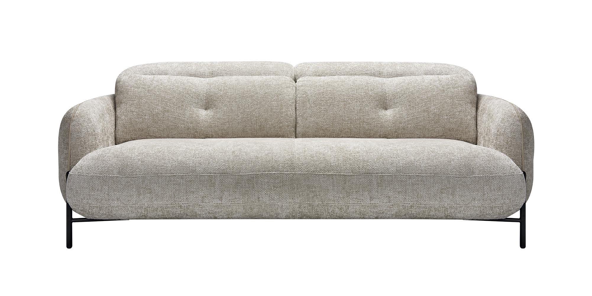 canape tissu formes arrondies de face
